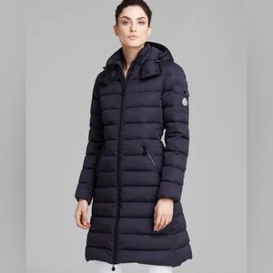 Moncler Navy Hooded Puffer Coat